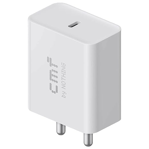CMF by Nothing Power 33W Fast Charger (Model C383) | USB Type-C Wall Charging Adapter | PPS Support | White | Adapter Only (No Cable)