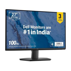 Dell SE2725HM 27"/68.58 cm FHD Monitor, Ultra-Thin Bezels, 100Hz IPS Panel, 5 ms Response, Contrast 1000:1, Tilt Adjust, HDMI, VGA, Warranty 3 Years, Comfortview Plus, TÜV Rheinland 3-Star Eye Comfort
