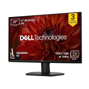 Dell SE2726H 27-Inch Full HD IPS Panel Monitor (Black) Ultra-Thin Bezels, Flicker-Free Display, Comfortview Plus, HDMI & VGA Connectivity – Stylish Design for Home & Office Productivity