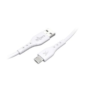 FINGERS FMC-Micro-05, Sturdy Micro USB Cable, Fast Charging (Supports up to 3.0 A-Max), 480mbps Data Transmission, 1m Length (White)