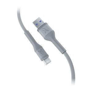 FINGERS FSP-C5A USB-A to Type-C 5.0 A Max Transfer Speed Up to 480 Mbps Mobile Cable (Steel Grey)