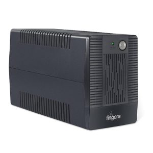 FINGERS Fast Recharge FR-630 UPS Power Supply (600VA/360W, Line Interactive, 33% Faster Recharge, AVR Stabilization, Generator/Inverter Compatible, Auto Restart, Cold Start Mode) โ Jet Black