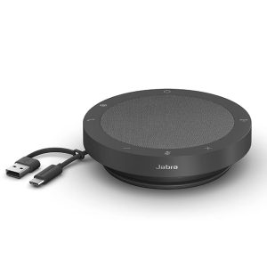 Jabra Speak2 40 Portable Speakerphone - 4 Noise-Cancelling Mics, 50mm Full Range Speakers with Wideband Audio for Clear Sound, USB-A/USB-C Connections - Certified Microsoft Teams Speaker