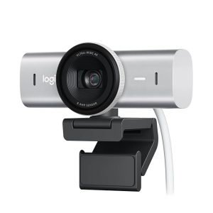 Logitech MX Brio Ultra HD 4K Collaboration and Streaming Webcam with Free Adobe Subscription, 1080p at 60 FPS, Dual Noise Reducing Mics, Show Mode, USB-C, Webcam Cover