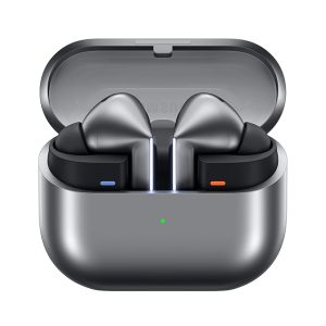 Samsung Galaxy Buds3 Pro Wireless Earbuds, Powered by Galaxy AI, IP57, Active Noise Cancellation, Adaptive Noise Control, 37hrs Battery, 360 Surround Sound, Pinch Controls, Galaxy Ecosystem, Silver