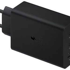 Samsung Original 65W Tri Port,Type-C & USB-A,Super Fast Charger (Cable not Included),Black,Tablet