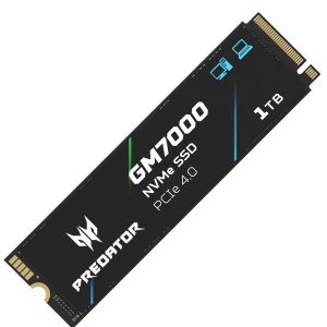 Acer Predator GM7000 1TB NVMe Gaming SSD - M.2 2280 PCIe Gen4 (16 Gb/s) x 4, 3D TLC NAND PC Internal Solid State Hard Drive with DDR4 DRAM Cache Up to 7400 MB/s - BL.9BWWR.105