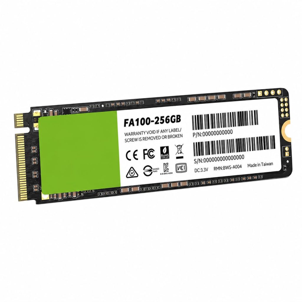FA100 M.2 SSD 256GB PCIe GEN 3 x 4 NVMe 1.4 Interface Internal Solid State Drives with 3D TLC NAND Technology