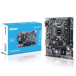 FOXIN FMB-H310 Prime Motherboard | H310 Chipset | Dual Channel DDR4 (Up to 32GB) | NVMe M.2 Port | LGA 1151 Socket | Supports Intel 8th & 9th Gen CPUs | HDMI, VGA, USB 3.0 | for Desktop PC